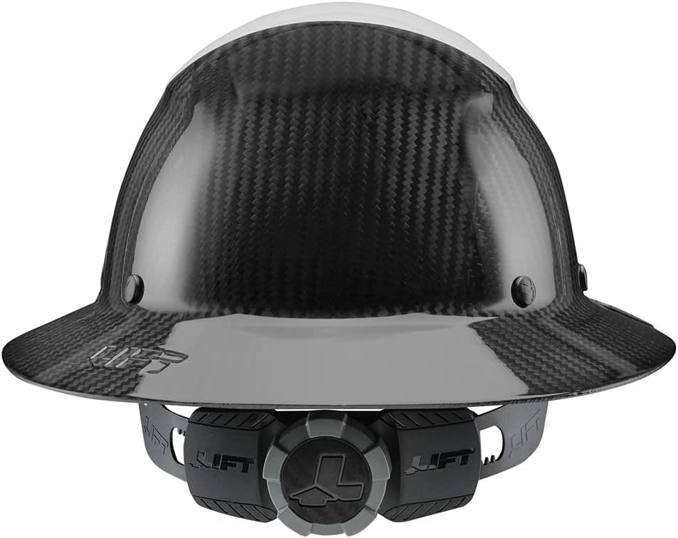 LIFT Safety - HDF50C-19WC Lift Safety DAX Fifty 50 Carbon Fiber Full Brim Hardhat (White): Tools & Home Improvement