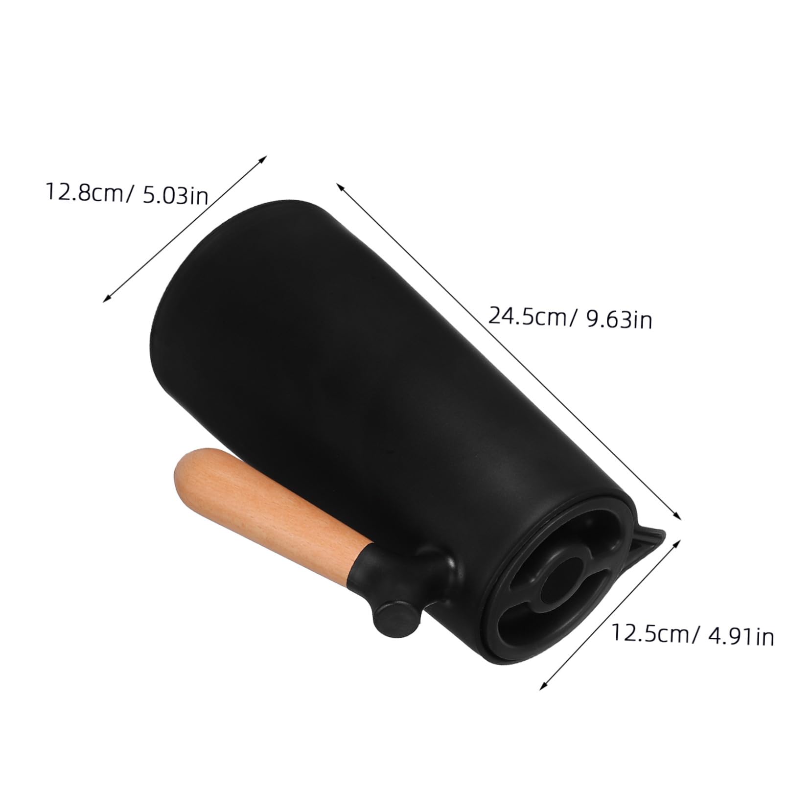 Bouteille Isotherme 1l Noire en Verre Coque Plastique