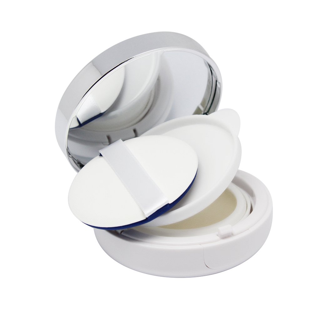 SelfTek Empty Powder Puff Box Air Cushion Container for DIY BB/CC Cream Liquid Foundation with Mirror and Sponge Puff