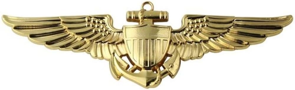 Naval & Marine Aviator Gold Metal Auto Emblem