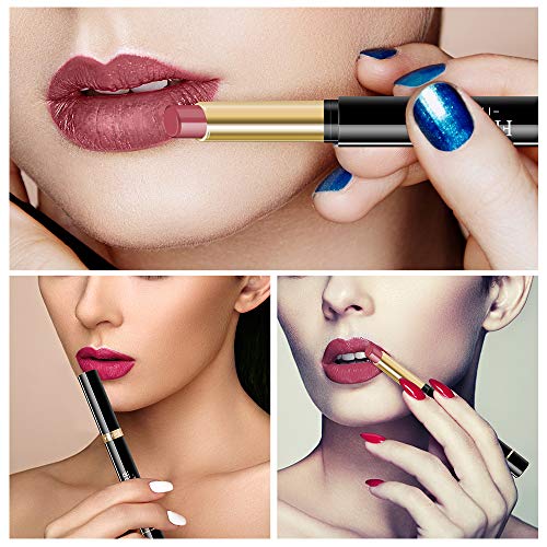 FREEORR 12 Colors Nude Matte Lipstick, Make up Velvety Waterproof Long Lasting Durable Nude Lip Stick Beauty Makeup Set - Thumbnail 3