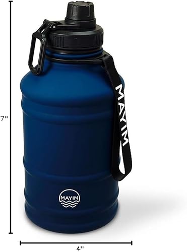 Miniatura 5 de Mayim Botella de agua grande reutilizable de acero inoxidable  Para deportes gimnasio campamento y aire libre  22 l74 ozmedio galón  Colección