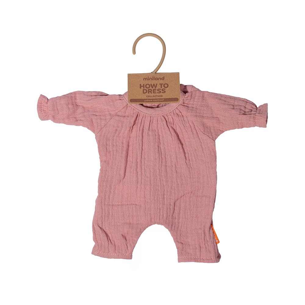 Miniland - Clothes for 32 cm Doll, Clothing Accessory for Dolls Pajamas with Hat (Pink), for 32 cm dolls - Image 2