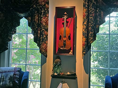 Violin Display Case Violin Case Hanger Stand 33" Height Mahogany Finish Frame fits Ukulele Fiddle Also by DisplayGifts - Image 5