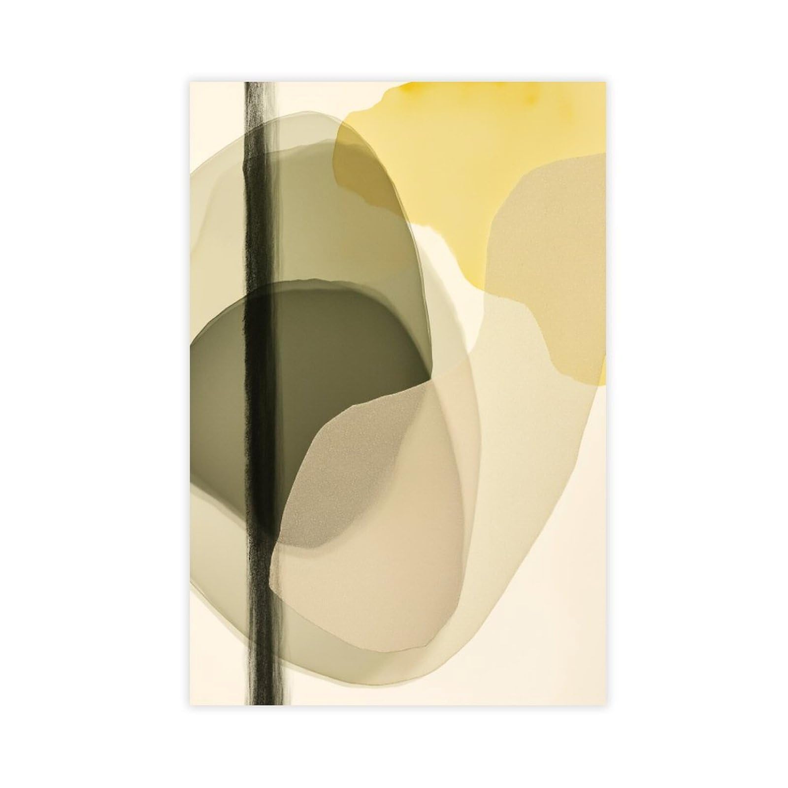 Zguols Beige for Eh Abstract And Minimalist Poster Canvas Poster Bedroom Decor Sports Landscape Office Room Decor Gift Unframed Print 20" L X 30" W