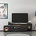 Produktbild moebel17 TV Schrank  TV Lowboard  Fernsehtisch - TV Möbel - wohnwand Schwarz mit 3 Türen und mit LED -viel Stauraum, für Wohnzimmer, Designerstück,192 x 53 x 37 cm, 9055