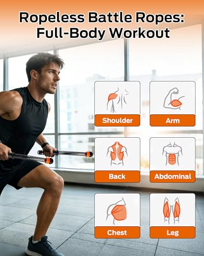 2PCS Ropeless Battle Ropes with Resistance Bands for Home Gym Workouts - image 4