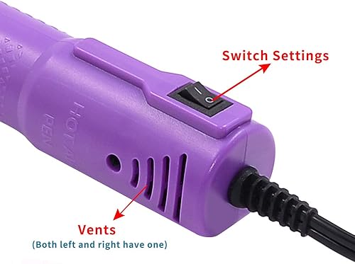 Vista 14 de Mofa - Pistola de calor, mini pistola de aire caliente, herramientas de pistola retráctil con soporte para bricolaje en relieve y secado de pintura