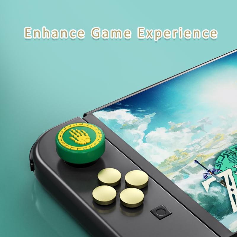 Miniatura 5 de PERFECTSIGHT Silicone Joycon Thumb Grip Caps, Joystick Cover Compatible with Nintendo SwitchOLEDSwitch Lite,4PCS (Sword Hand-D)