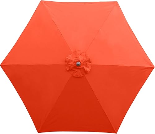 Miniatura 17 de Formosa Covers Toldo de repuesto para sombrilla de patio de 9 pies y 6 varillas – Lona superior – Protección UV 300D y tela resistente al agua – Dúo