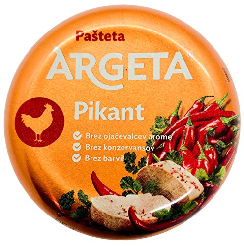 Patè Argeta Senza conservanti in vasetto (Pate Picant 14 Barattoli 95 gr, 95 Grammi)