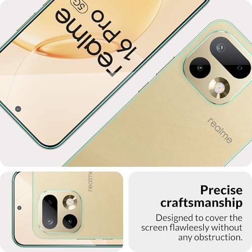 Image of FIRST MART Front Tempered Glass and Back Nano Membrane for Realme 16 Pro with Installation Kit | Edge-to-Edge, Scratch Resistant, Case-Friendly | Black