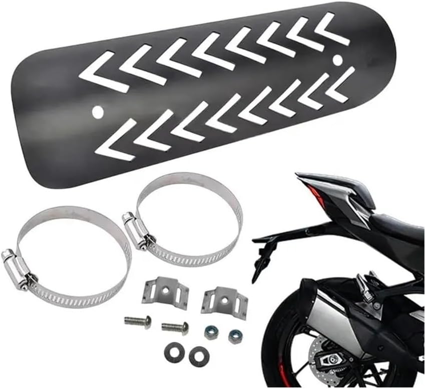 Motorcycle Heat Shield Anti-Scald Exhaust Pipe Heat Protector Heat-Resistant Motorbike Exhaust Pipe Covers Accessories Heat Shield Wraps