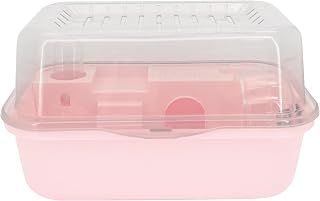 Hamster Cage Habitat Breathable, 2-Layer Deluxe Rat Cage, Transparent Hamster Cage, with Openable Top, with Exercise Wheels, for Hamster Gerbil