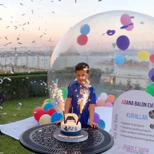 Inflatable Bubble Balloon House with Pump and UL Blower, Bubble Tent for Kids Party Balloons Clear for Home Party, Malls, Parks Event Exhibition (TPU)