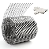 FOSLUOC Gutter Guard, 5 Inch x 40 Feet Leaf Filter Gutter Protection, 304 Stainless Steel Gutter Mes