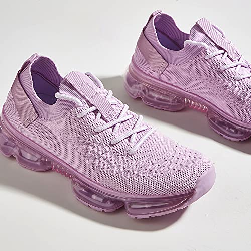 Image of LUCKY STEP Women Air Cushion Fashion Sneakers Breathable Casual Comfortable Lightweight Walking Shoes