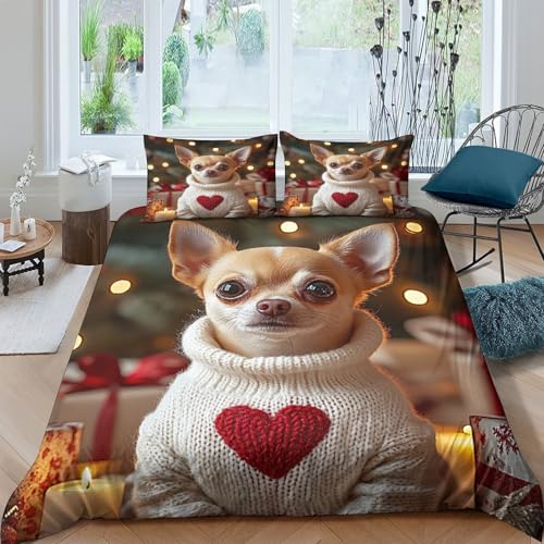 Housse de couette microfibre hypoallergénique avec fermeture éclair faon 3D
