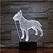 Produktbild WangZJ 3d Nachtlicht Led Bullterrier Hund Optische Täuschung Lampe / 7 Farben Ändern/spielzeug/tischdekorationen/wohnaccessoires/niedlichen Geschenk/Touch-Fernbedienung