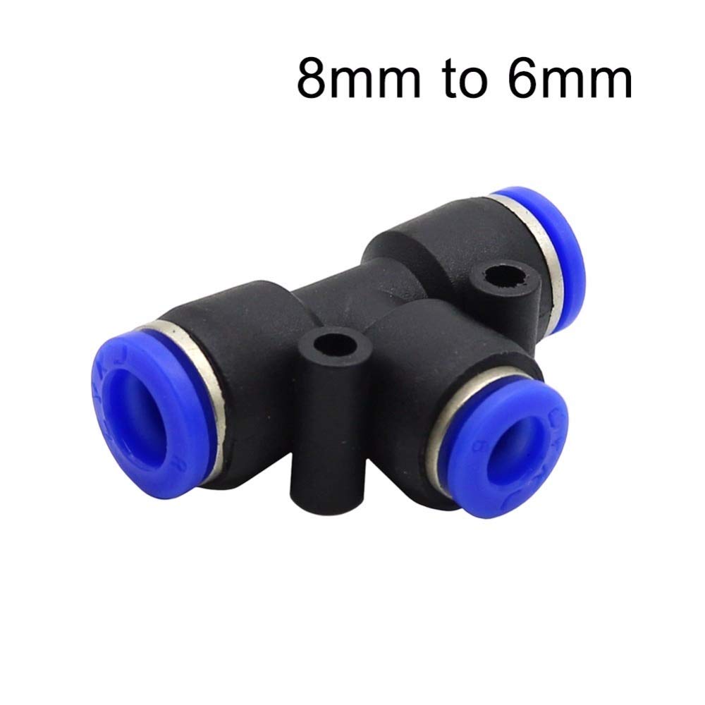 Adaptador de Conector de Manguera 100 Piezas Bloqueo Deslizante Reductor de Tres Vías Conector Rápido Acoplamiento Rápido Conexión Deua de Jardín Accesorios de Boquilla de Enfriamiento de Niebla/10 8M