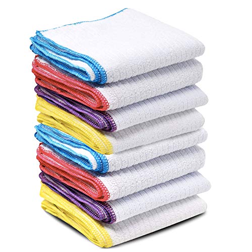 Pack of 10 Microfibre Dish Cloths Ultra Absorbent Multipurpose Kitchen Cleaning Cloths Lint Free 30x30cm (Pack of 10)