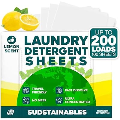 Fresh Linen, Lemon, and Unscented bundle 100 Sheet Laundry Detergent Sheets