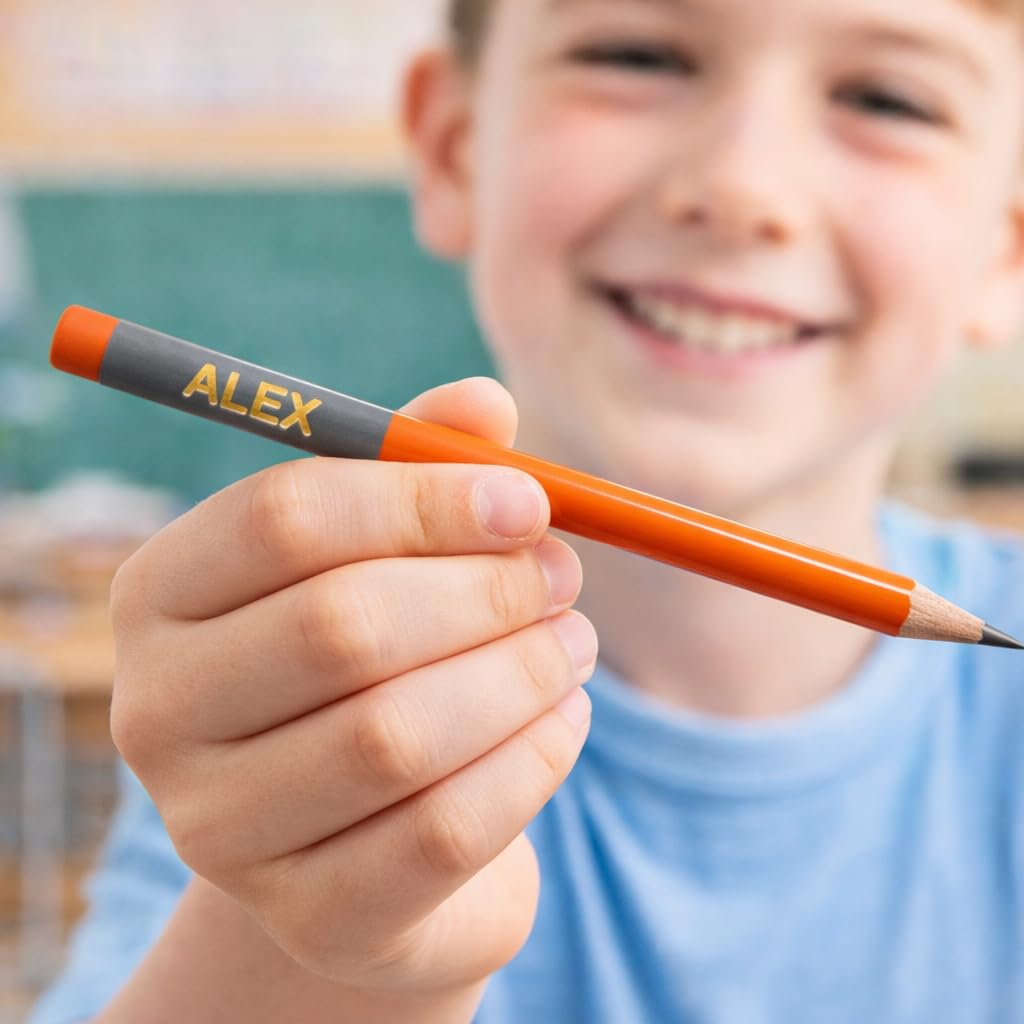 Kiddo Story Time Personalized Pencils With Name | Personalised Name Pencil for Kids | Customised HB Wooden Pencil with Name | Best For Return Gift | Combo Offer 4