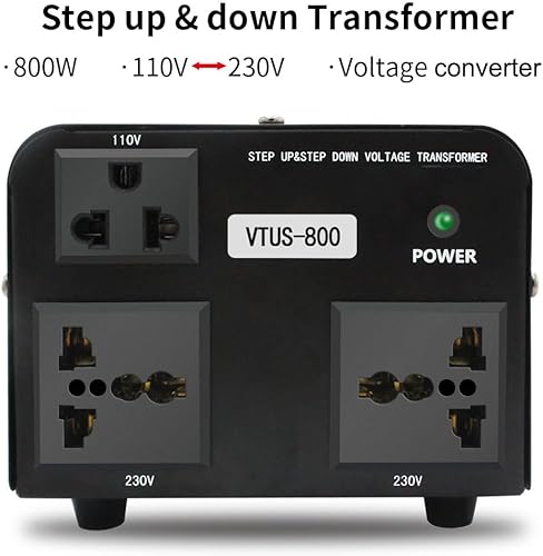 Miniatura 8 de Yinleader Convertidor de voltaje de 800 W, elevador de 110 V-120 V a 220 V-240 V y reductor de 220 V-240 V a 110 V-120 V, transformador de potencia