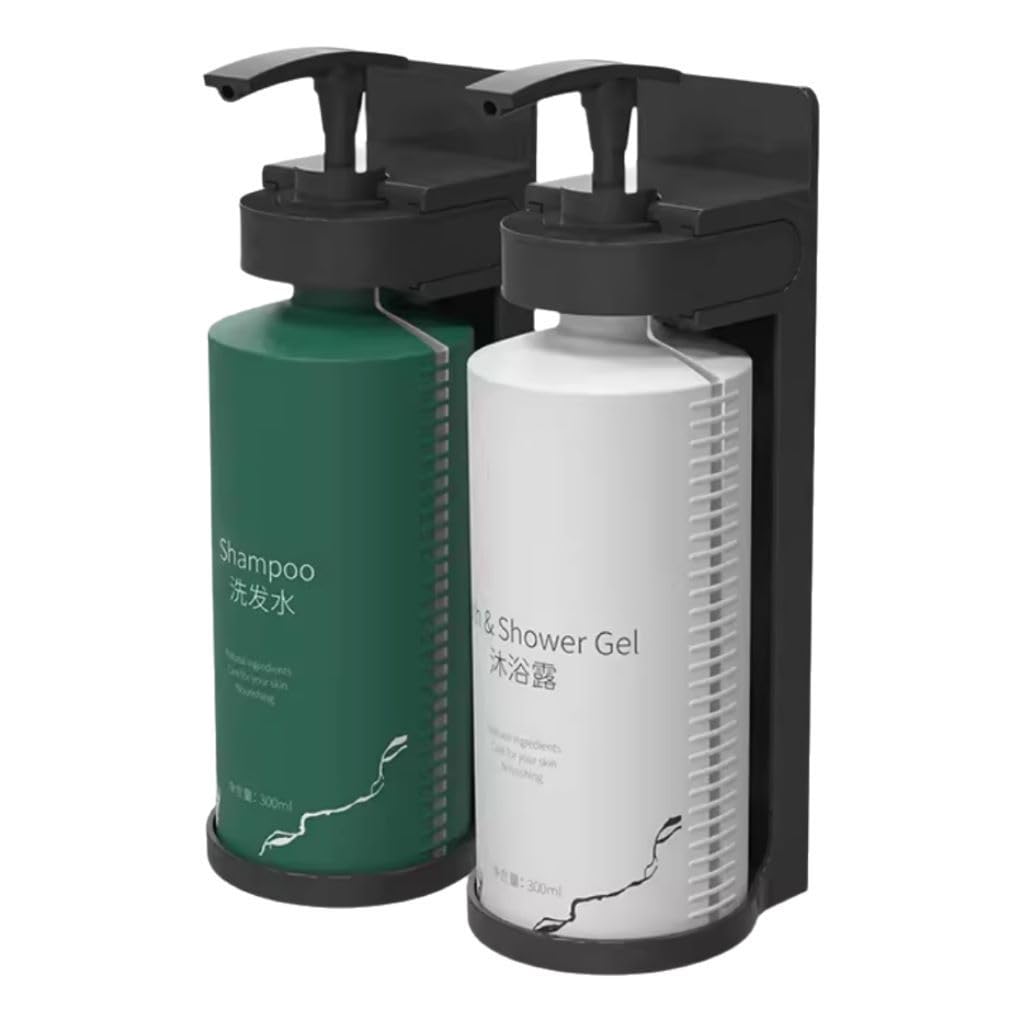 Wall Mount Zeepdispenser Douchegel Shampoo Lotion Dispenser Hervulbare Ronde Flessen Dispenser Voor Keuken Handmatig