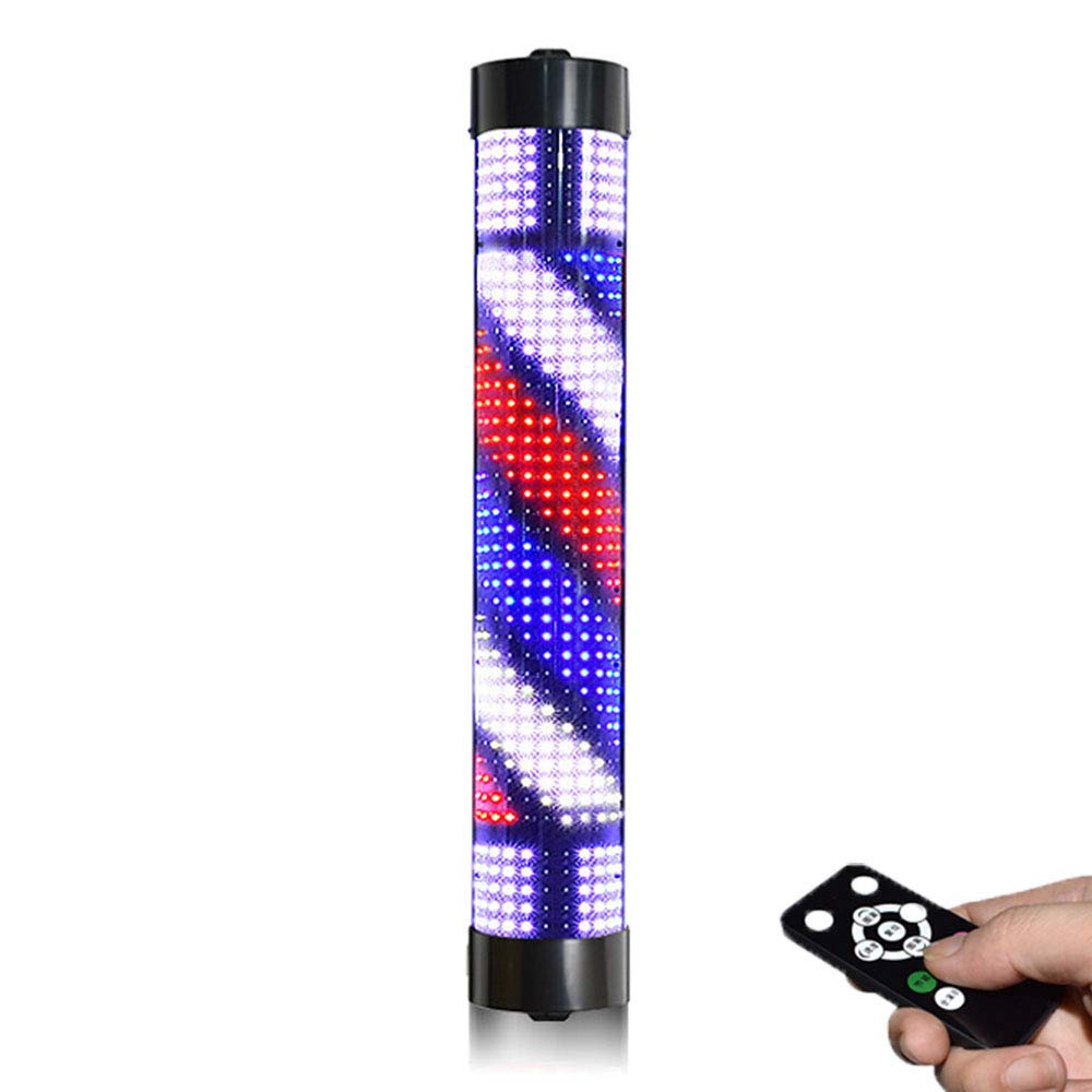 Flashing lights Barber Pole LED Light,classic Style Hair Salon Barber Shop Open Sign Rotating LED Strips,wall-mounted Outdoor Wall Light,semi-circular,Waterproof Save Energy,remote Control,multi-size