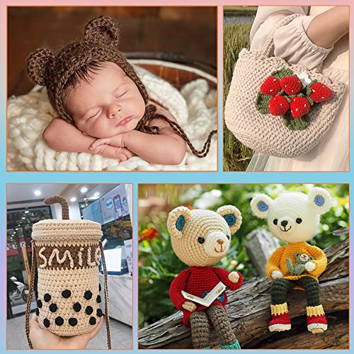 Image of Aeelike Tunisian Crochet Hooks Set, Multicolor 11pcs Aluminum Tunisian Crochet Hooks B-L for Crocheting Lovers & Beginners (2mm to 8mm)