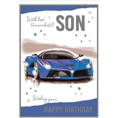Paper Rose 'Happy Birthday' Card for Son Cover