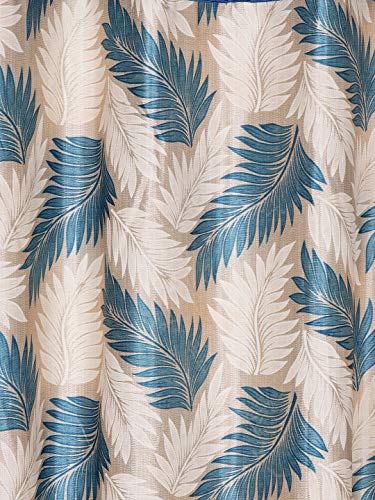 Image of Cortina 2 Piece Panel Eyelet Polyester Curtains - Group 2 (Blue, 7 feet)