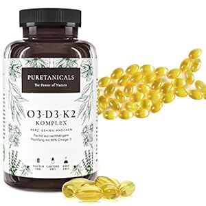 Puretanaicals Premium O3-D3-K2 Fischöl Kapseln 240