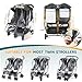 IvyWind Double Stroller Rain Cover, Universal Stroller Cover for Side by Side Baby Stroller, Breathable Weather Shield for All-Weather Protection from Rain/Snow/Dust