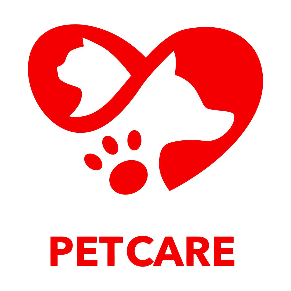 Wall Stickers Pet Care Love Friendship Animals Dog Cat 54x57.5cm Art Decoration Large red