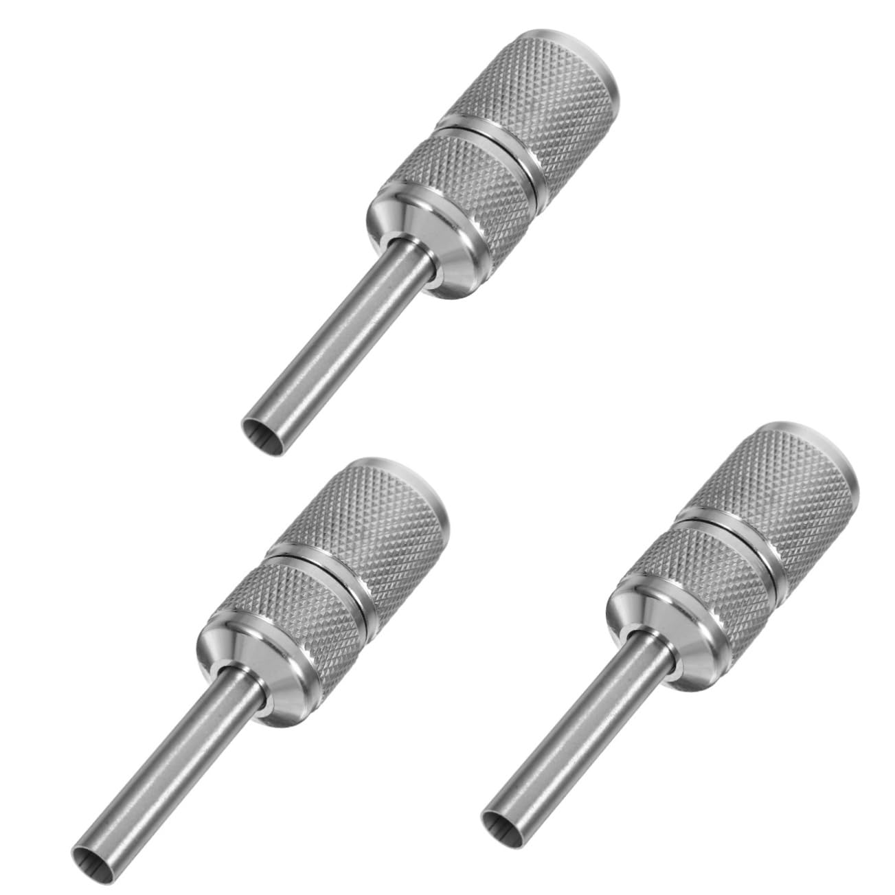 3piezas Mango De Acero Inoxidable Autocierre Para Herramientas De Arte Corporal Grip Para Tatuajes Resistente y Cómodo Para Artistas Profesionales y Principiantes