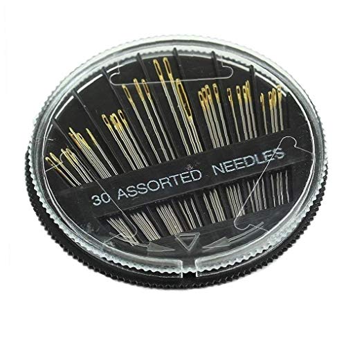 Heall Suministros 30PCS Surtido Mano Agujas de Coser del Bordado de la reparación del Arte del edredón Cosa Caso Costura