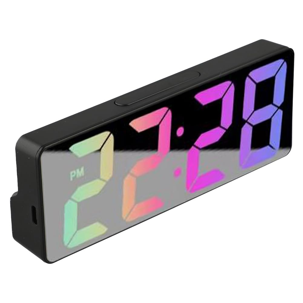 UDSKNV[KSL Smart LED Alarm Clock with Customizable Display Options 12/24 Hour Formats & Automatic Brightness Control At Night Black