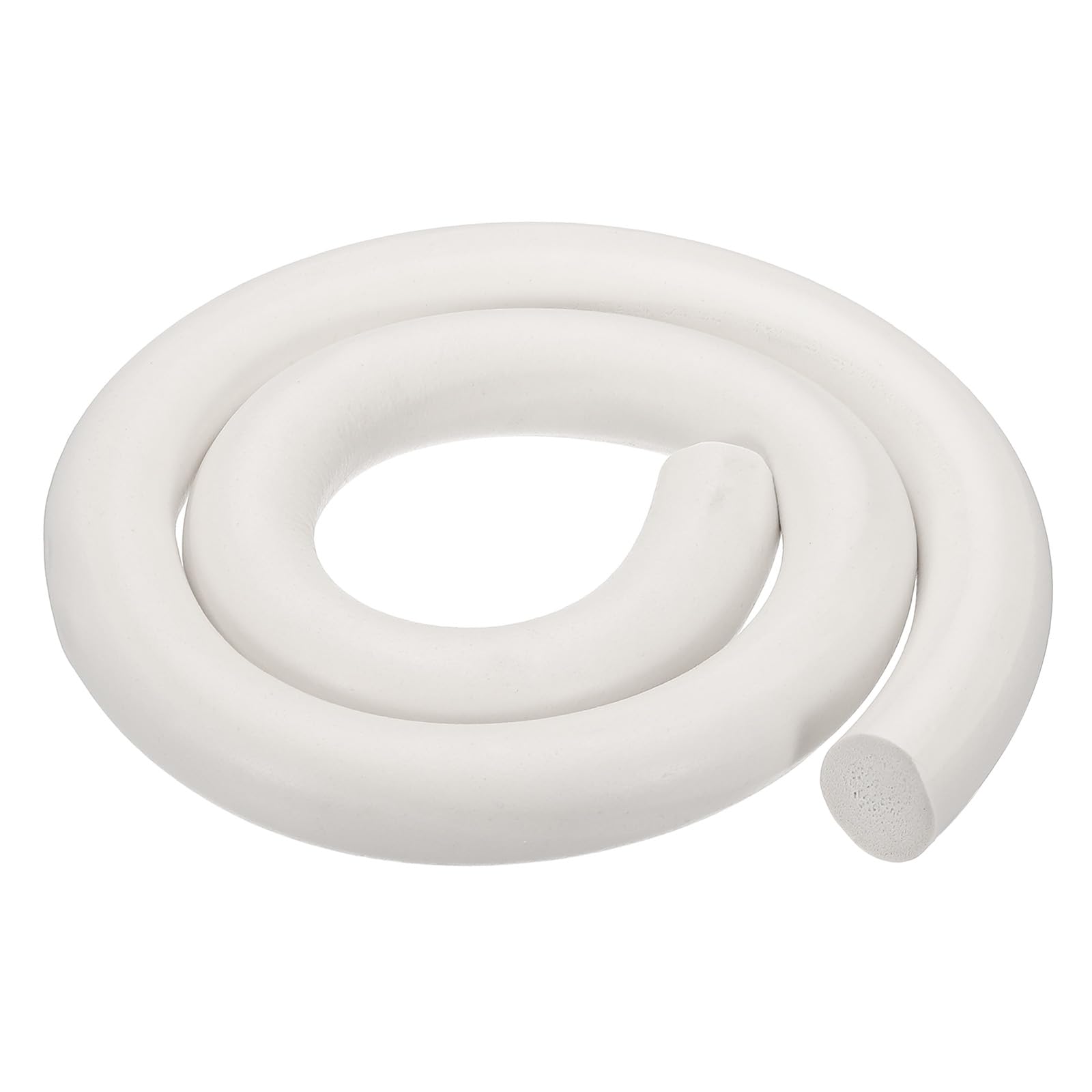 PATIKIL Silicone Foam Seal Strip, 1M(3.3FT) 25mm(0.98") Dia Backer Rod Round High Density Solid Sponge Rubber Weather Stripping Cord for Sealing Gap Blocker Insulation, White