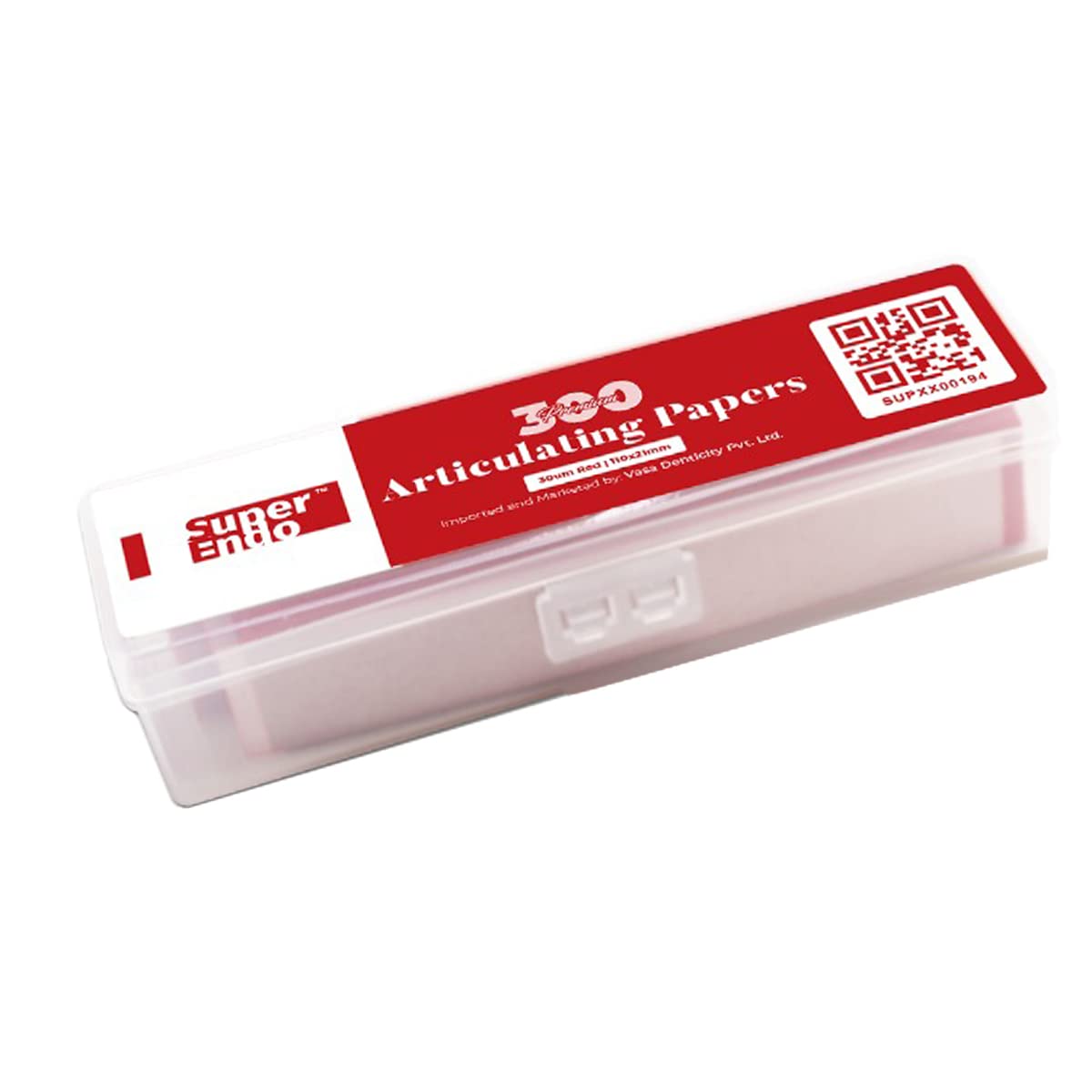 SuperEndo Articulating Paper 30um Red | High-Precision Articulating Paper for Accurate Bite Marking, Ideal for Dental Procedures, 30 Micron Thickness for Clear and Reliable Results