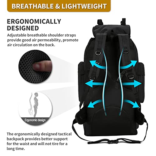 Tianyaoutdoor Military Tactical Backpack Detachable Molle Bag Large Capacity Rucksack Camping Hiking Backpack For Men Women #TOP2
