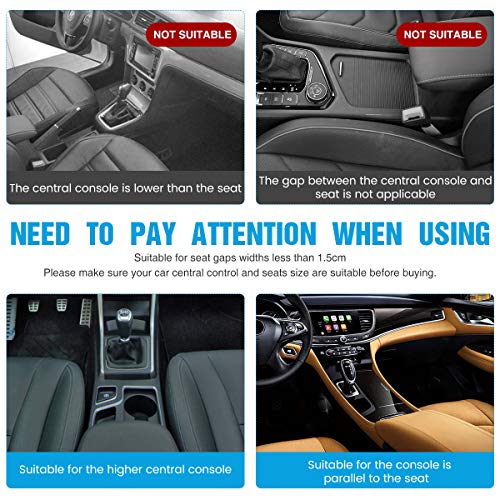 CHARMINER Car Seat Gap Filler, 2 PCS Driver\'s Side(Universal) Car Seat Gap Organizer, PU Leather Car Seat Storage with Cup Holder, Seat Console Side Box for Phones, Keys, Cards, Wallets(2 Car Hooks) - Thumbnail 3
