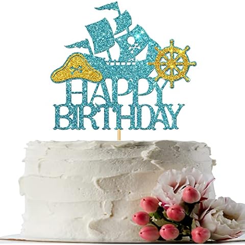 INNORU Pirate Birthday Cake Topper Decoration Cover