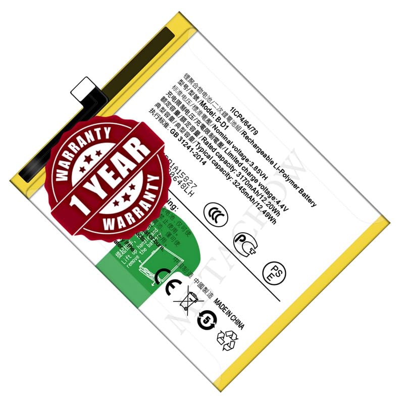 Image of Original B-D1 Battery Compatible for Vivo X20 | X20A | Vivo 1721 - (3245mAh) - 1 Year Warranty JK1