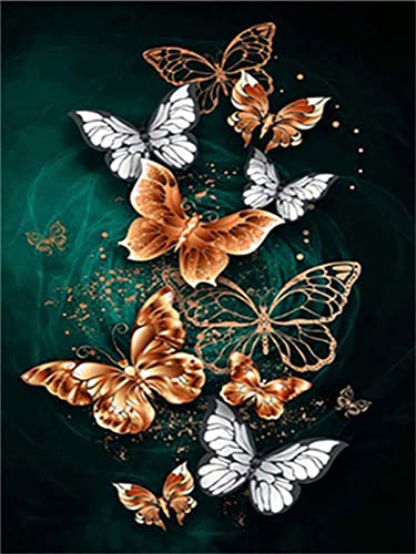 Peinture diamant papillon 5D aux strass facettés ultra brillants 80x120cm