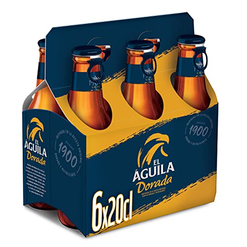 Aguila El Aguila Dorada Cerveza Lager Especial Pack Botella, 6 x 20cl