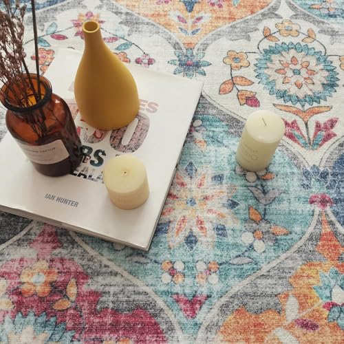 Tapis Mandala lavable et résistant aux taches pour chambre - 8