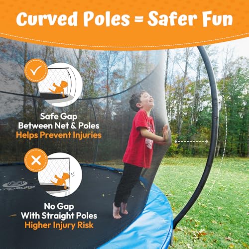 image for JUMPZYLLA Trampoline Outdoor 8FT 10FT 12FT 14FT 15FT 16FT with Enclosu