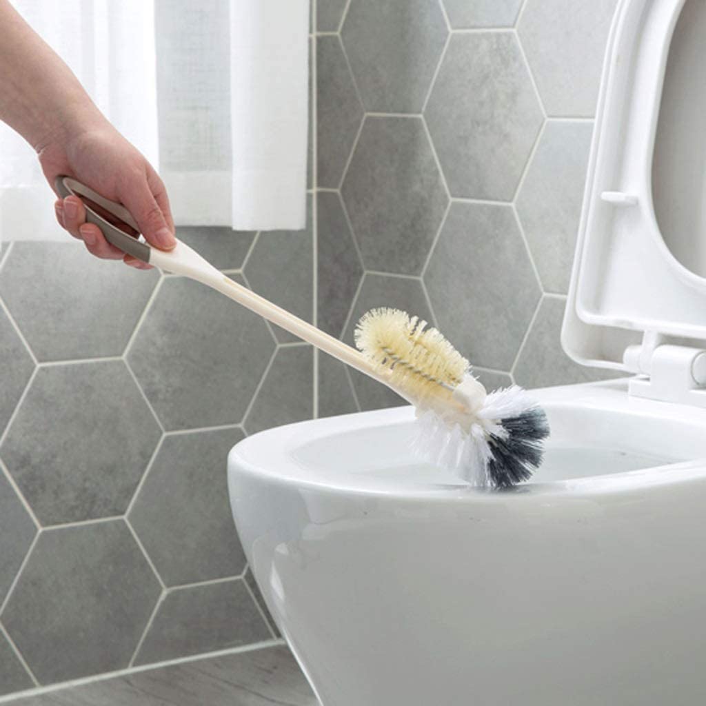 Cepillo de Limpieza Soporte Creativo para Escobilla De Baño, Cepillo De Limpieza De Doble Cabeza para El Baño, Limpieza del Suelo del Hogar, Juego De Escobillas para Baño Cepillo de Baño